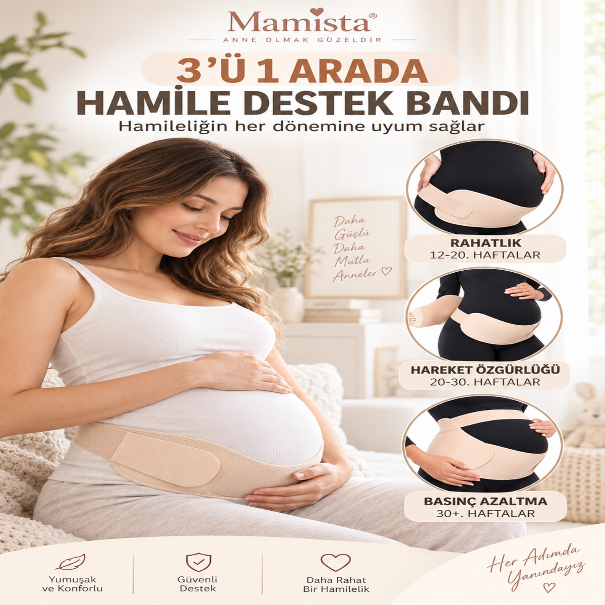 MAMİSTA™ Hamile Bel & Karın Destek Korsesi