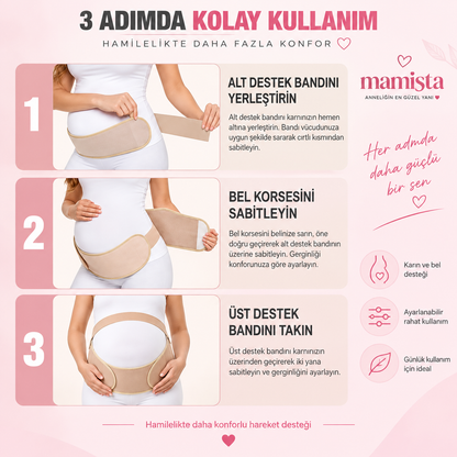 MAMİSTA™ Hamile Bel & Karın Destek Korsesi