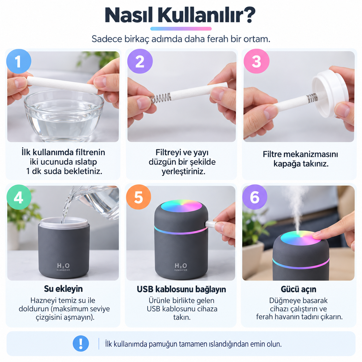 MAMİSTA™ Oda ve Araç Hava Nemlendiricisi